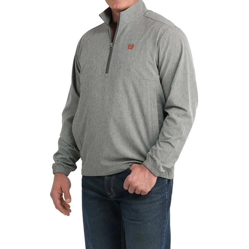 Men's Cinch 1/2 Zip Gray Windbreaker Pullover MWJ1935001