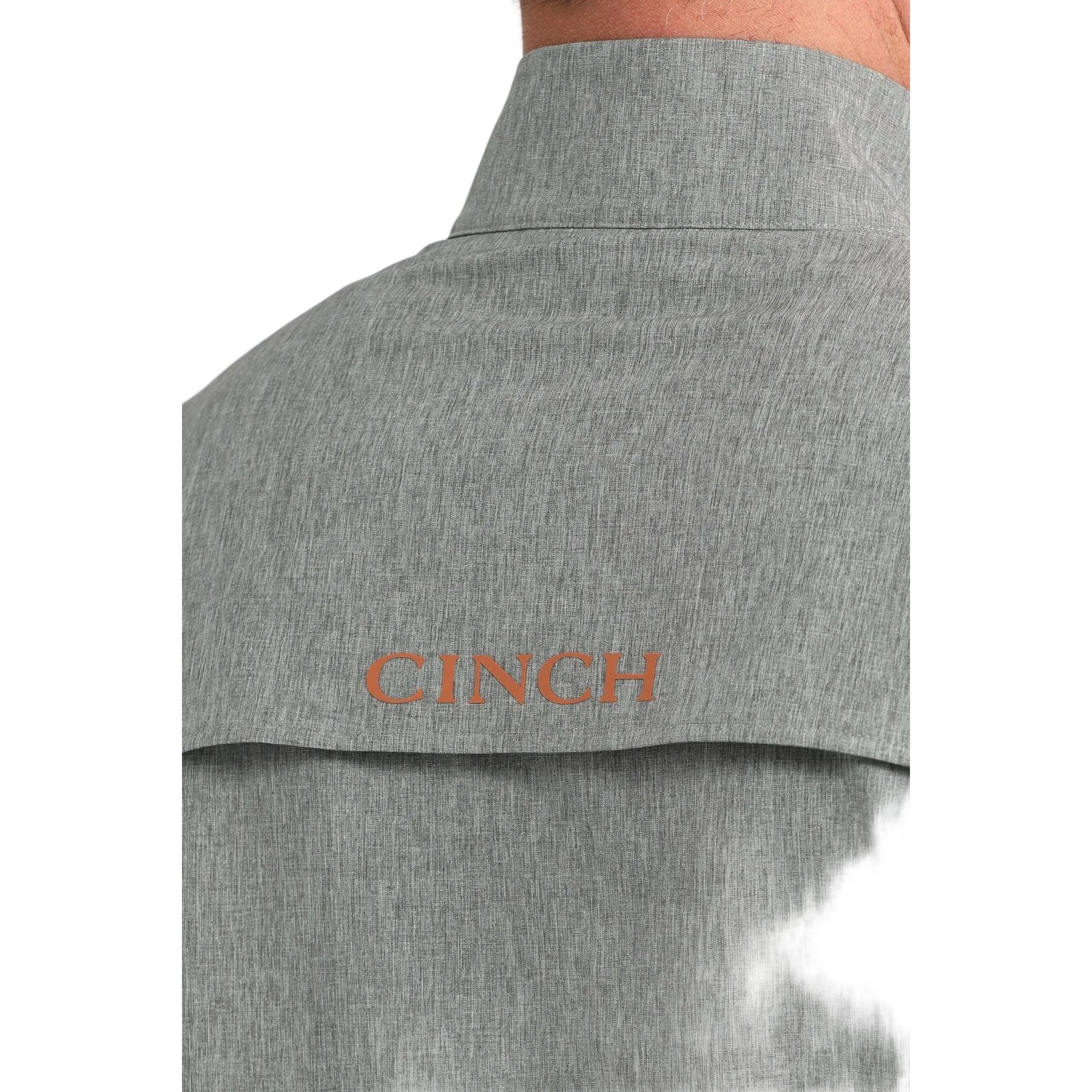 Men's Cinch 1/2 Zip Gray Windbreaker Pullover MWJ1935001