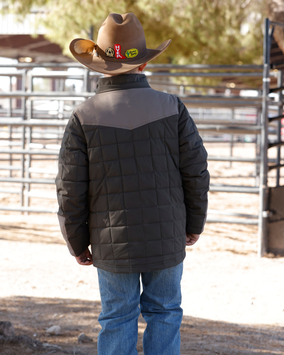 Cinch Boy's Green Quilted Barn Coat MWJ5200001