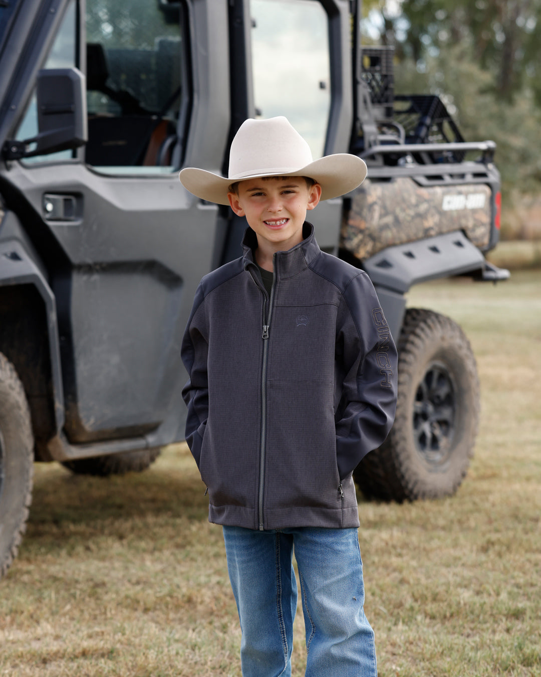 Cinch Boy's Bonded Softshell Zip Up Jacket MWJ5201001