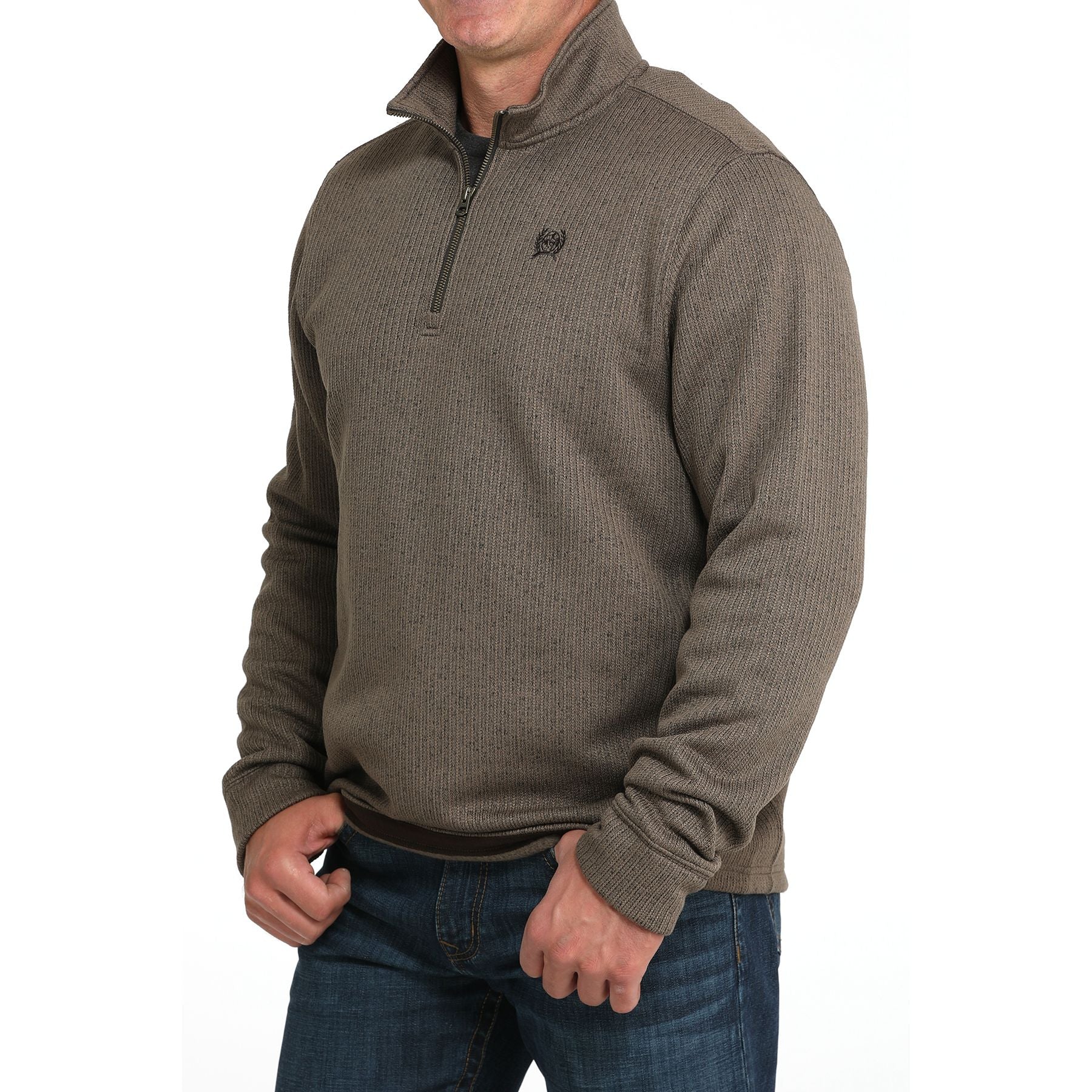 Men's Cinch Brown 1/4 Zip Pullover 