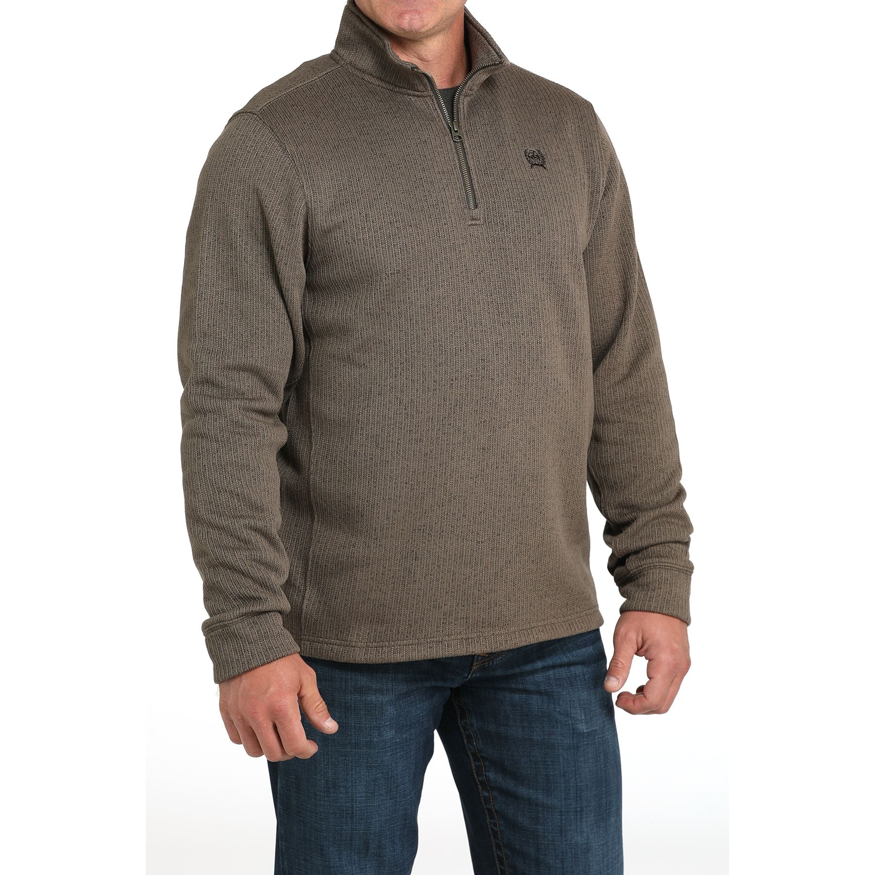 Men's Cinch Brown 1/4 Zip Pullover 