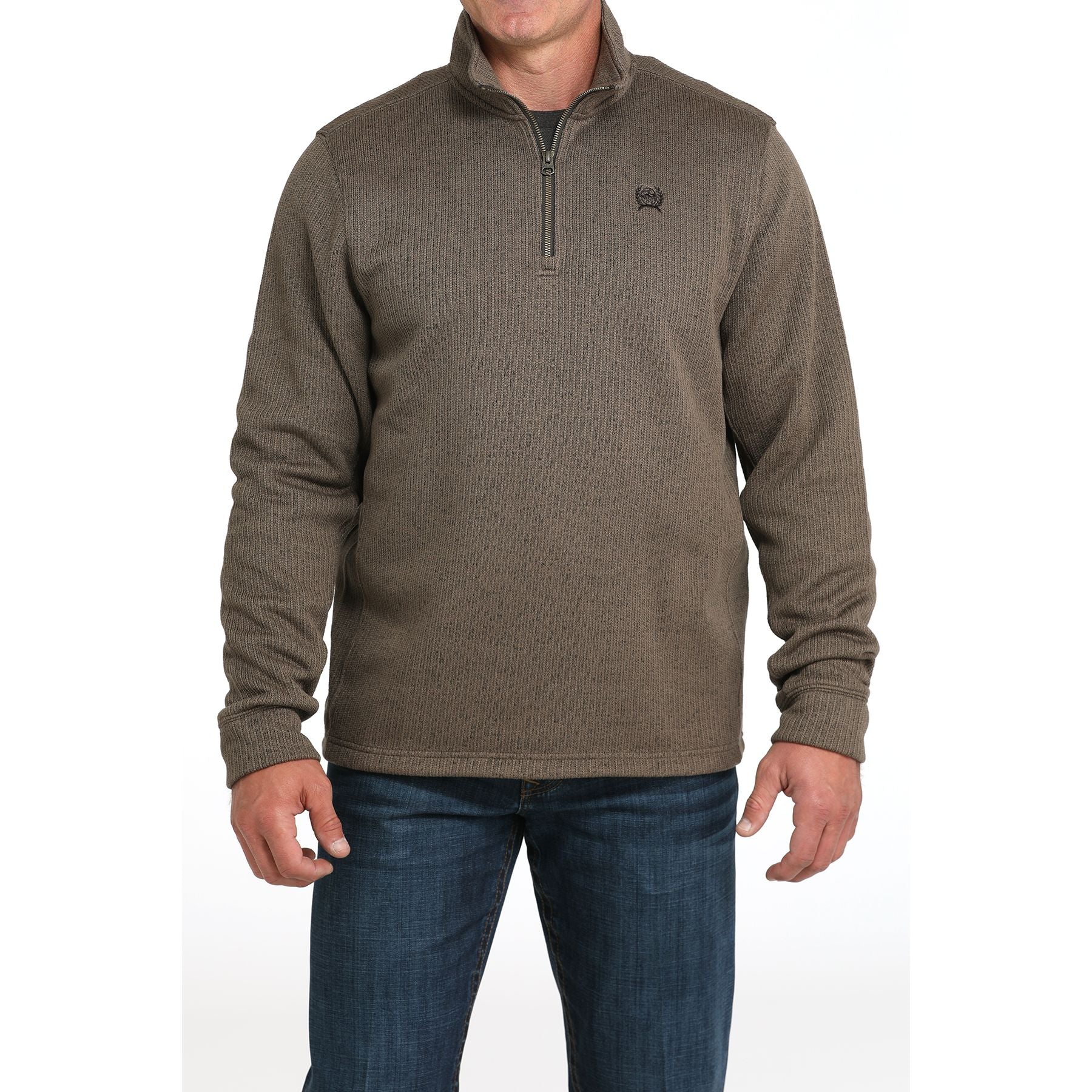 Men's Cinch Brown 1/4 Zip Pullover 