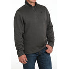 Men's Cinch Charcoal Quarte-zip Fleece Sweater