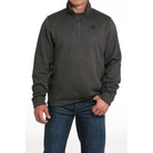 Men's Cinch Charcoal Quarte-zip Fleece Sweater