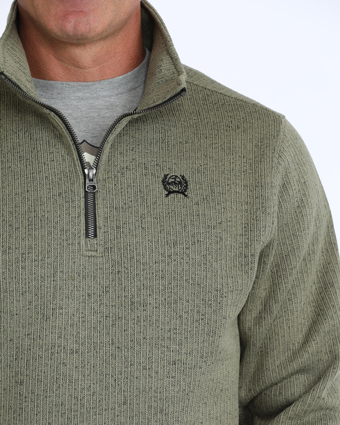 Cinch Men's Olive Quarter Zip Pullover MWK1080021