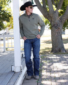Cinch Men's Olive Quarter Zip Pullover MWK1080021