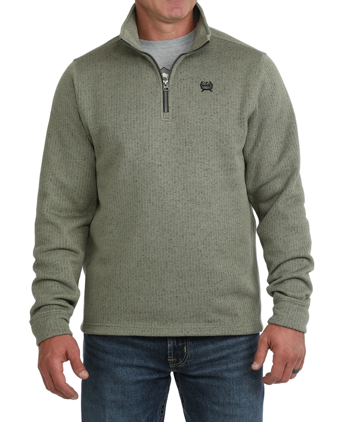 Cinch Men's Olive Quarter Zip Pullover MWK1080021