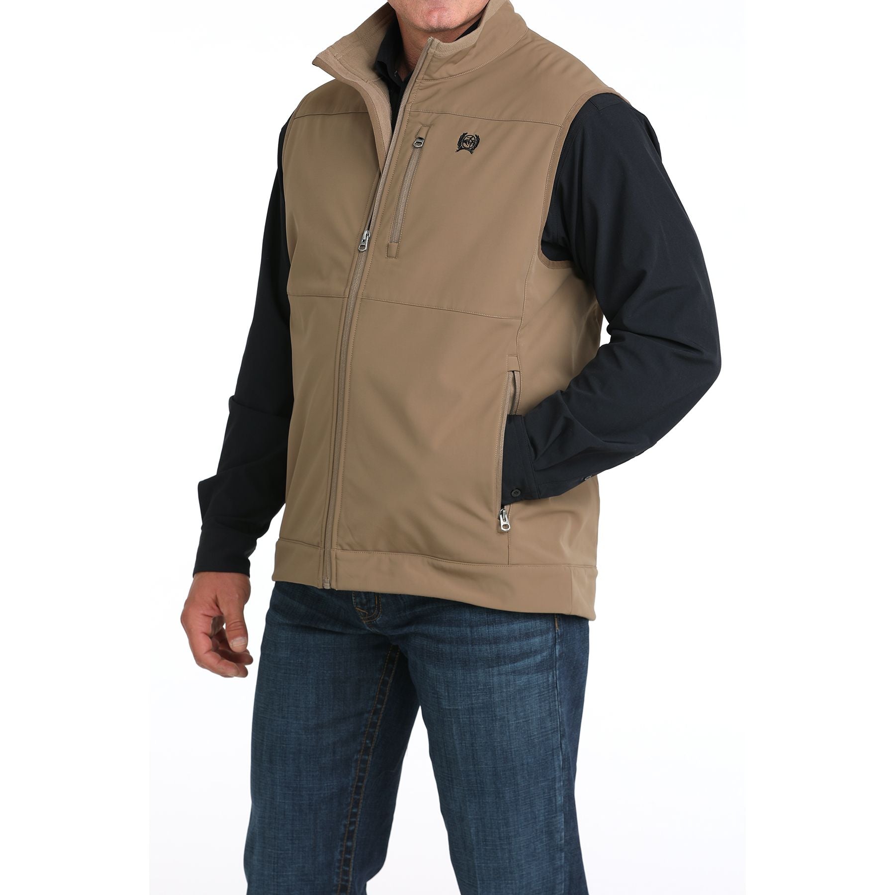 Men's Cinch Ripstop Khaki Vest 