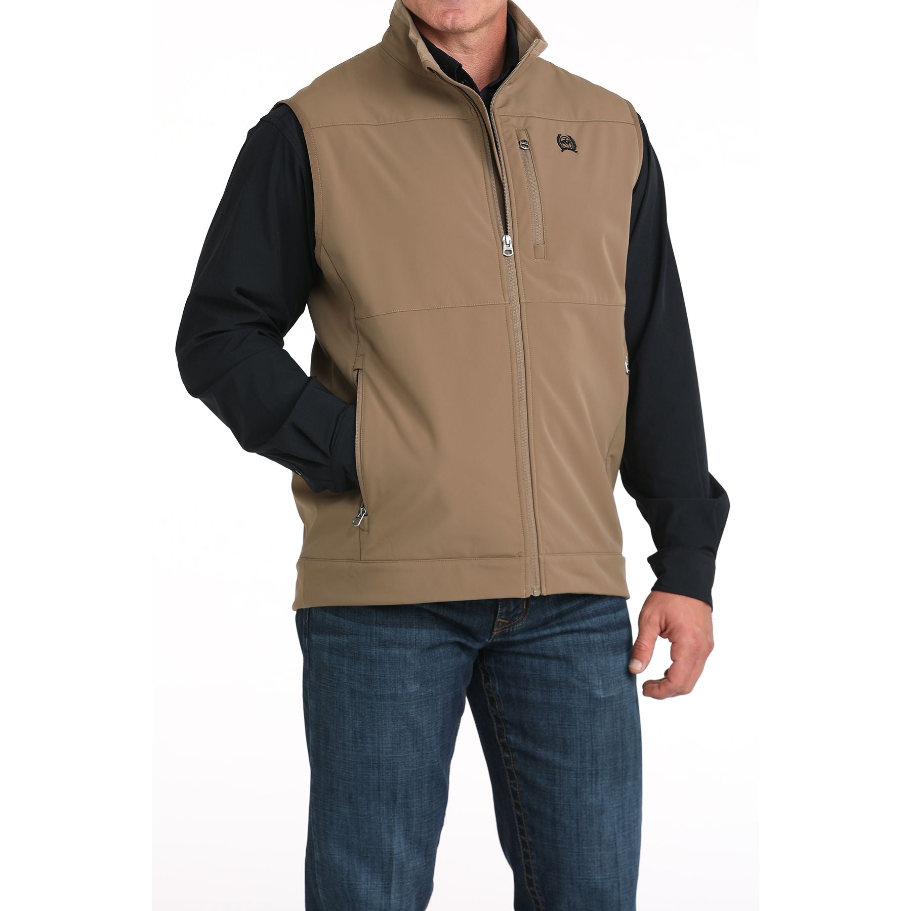 Men's Cinch Ripstop Khaki Vest 