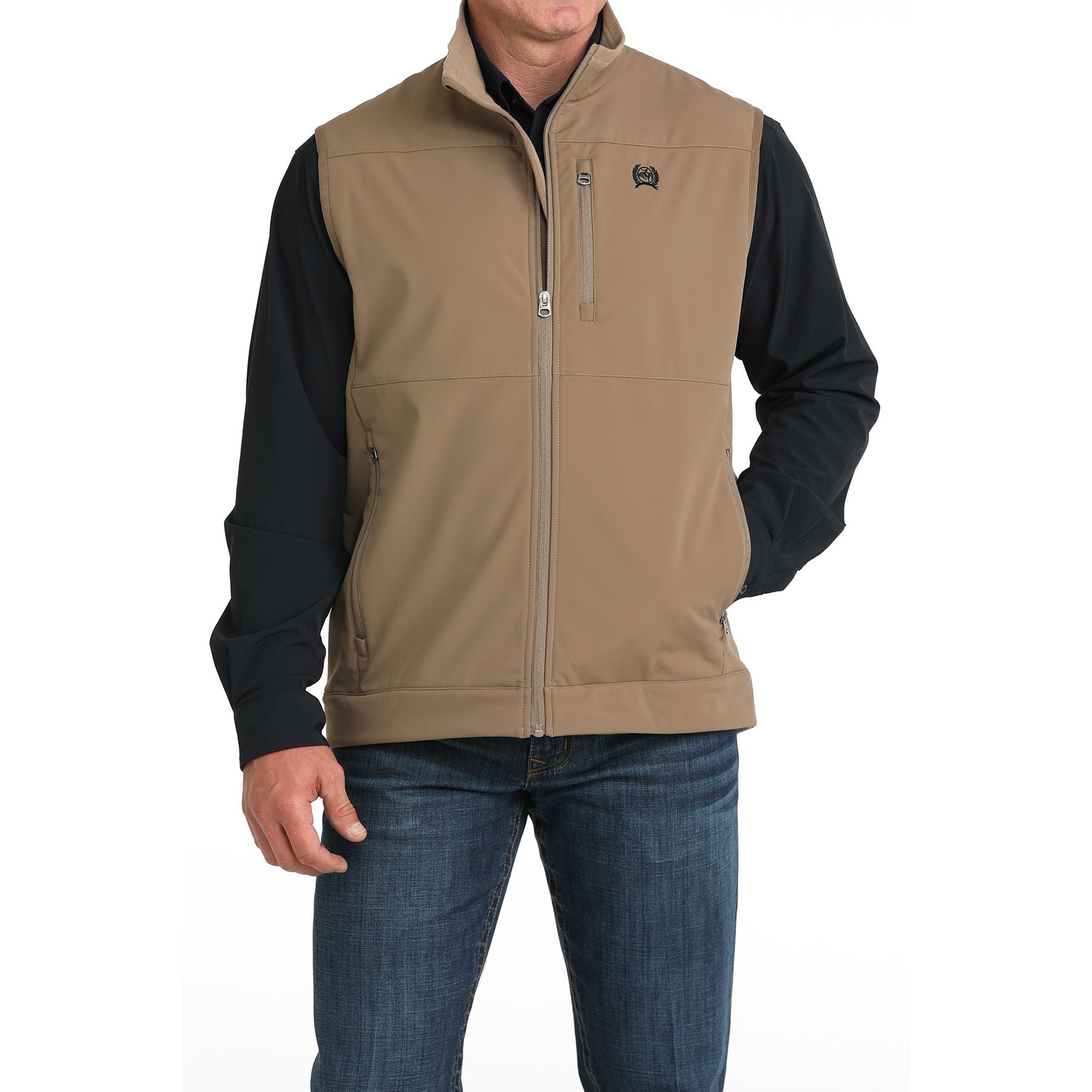 Men's Cinch Ripstop Khaki Vest 