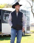 Cinch Men's Zip Up Charcoal Sweater Vest MWV1225007