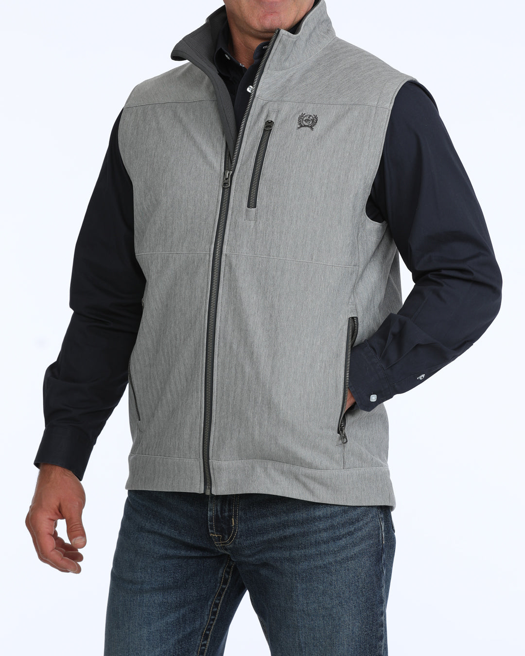 Cinch Men's Gray Bonded Vest MWV1515031