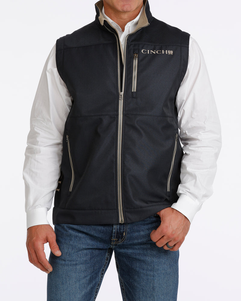 Cinch Men's Navy Bonded Zip Up Vest MWV1515032
