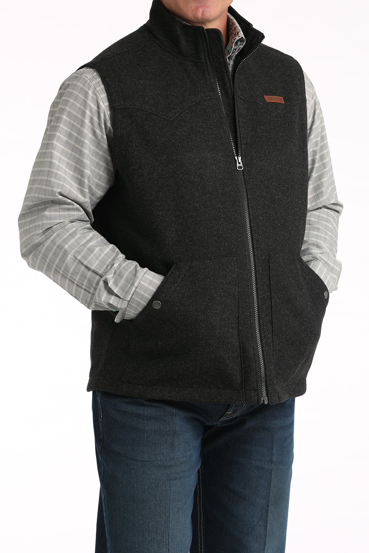 Men's Cinch Black Vest MWV1934001