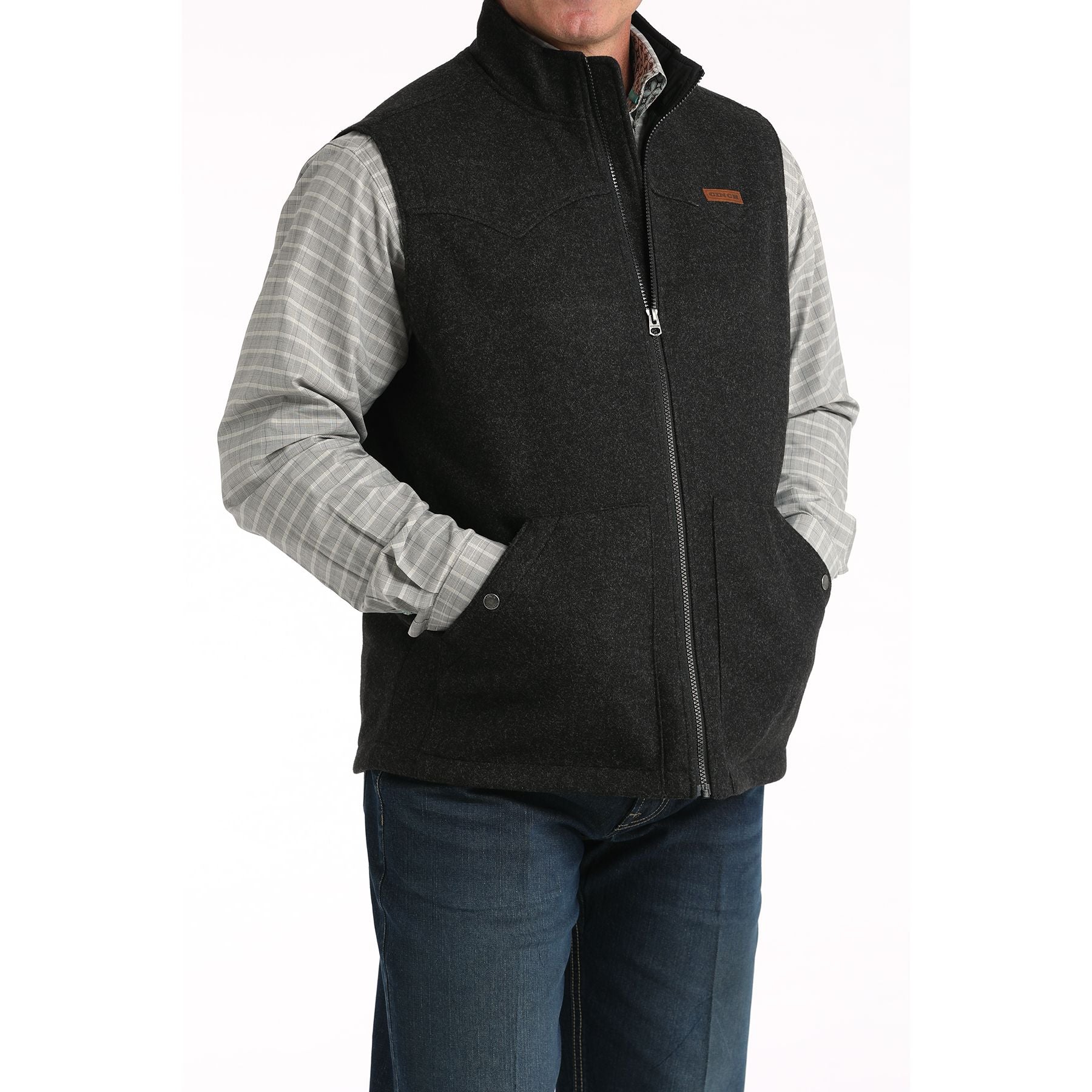 Men's Cinch Black Vest MWV1934001