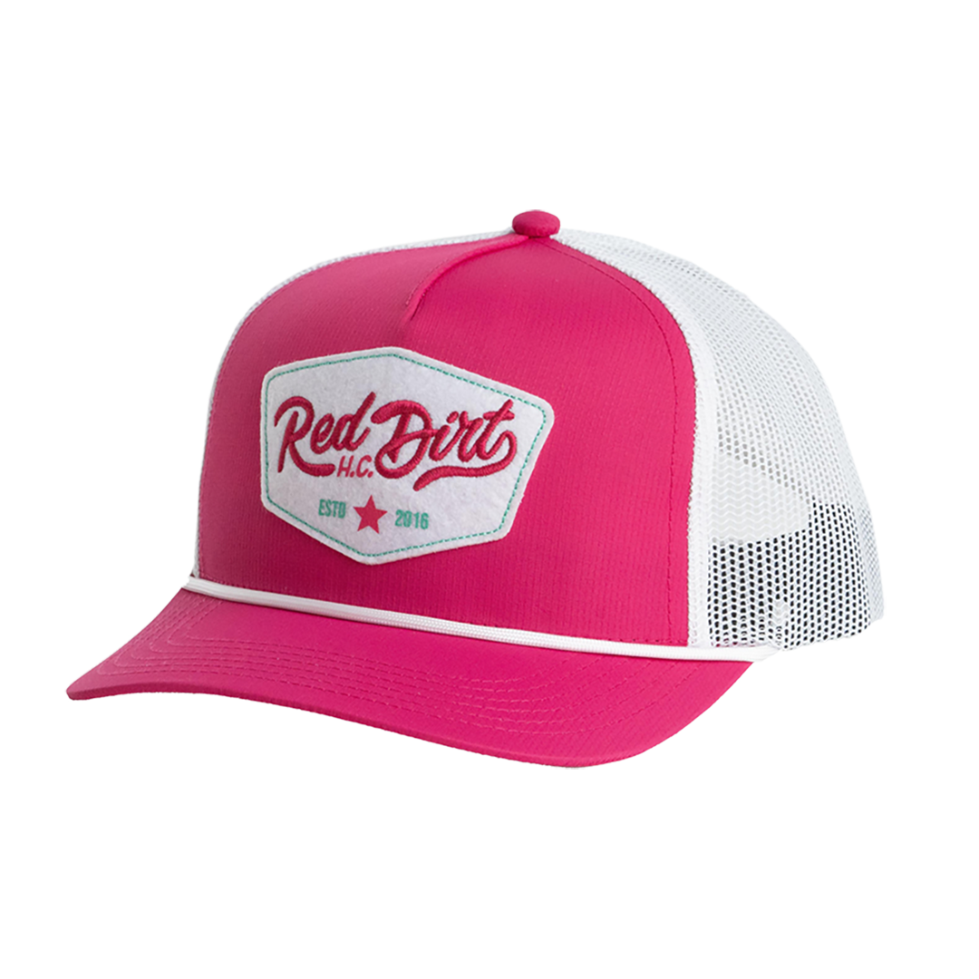 Women's Red Dirt Hat Co Pink/White Cap RDHC-496 - Crazy House Western Wear
