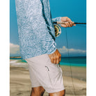 Men's Free Fly Tide Flow Print Stormy Sea Bamboo Lightweight Hoodie LWH-806