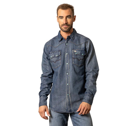 Men's Kimes Ranch Indigo Memphis Snap Up Shirt 