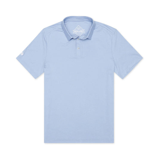 Men's Burlebo Performance Polo - Heather Sky Blue PP-SB - Crazy House Western Wear