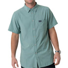 Men's Burlebo Performance Button Up - Ocean Swell PBU-OS - Crazy House Western Wear