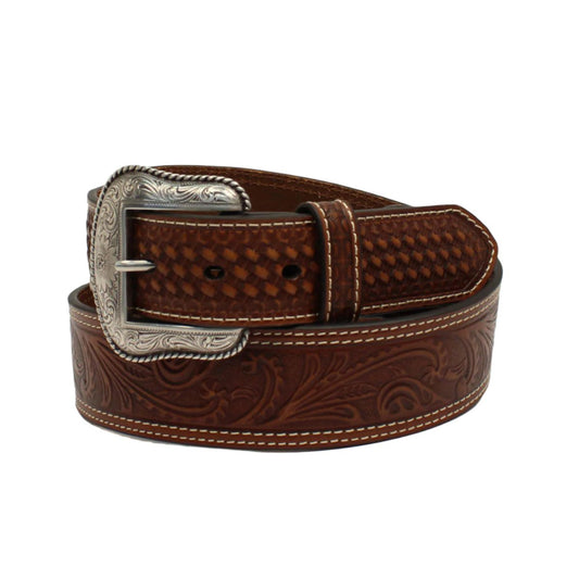 Nocona Floral Tooled Belt - Crazy House Western Wear