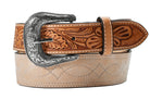 Nocona Men's Tan Roughout Belt with Boot Stitching 