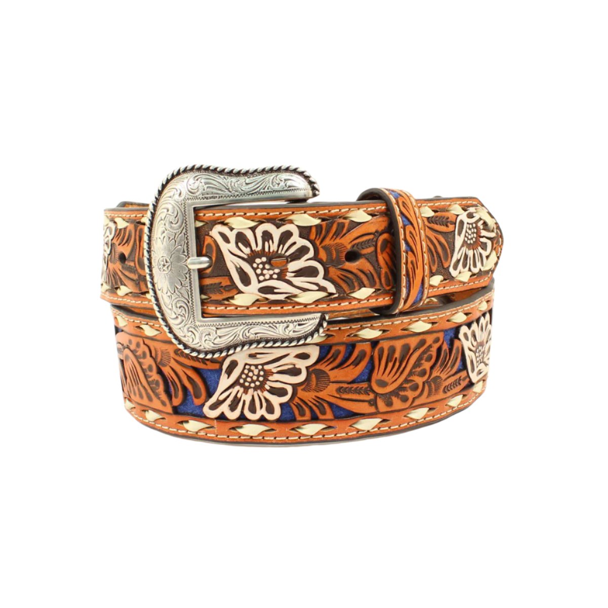 Nocona Floral Tooled Belt - Crazy House Western Wear