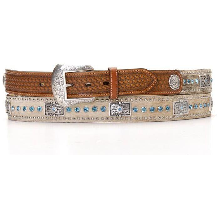 Men's Nocona Calf Hair Concho Belt N2442148 - Crazy House Western Wear