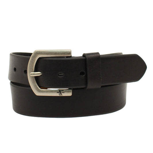 Men's Nocona Black Leather Non-Removable Buckle Belt 