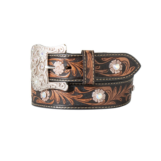 Nocona Floral Crystal Concho Belt - Crazy House Western Wear