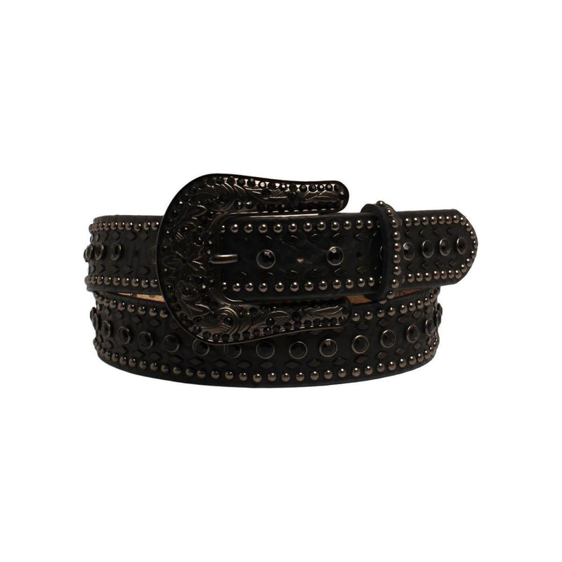 Women's Nocona Rhinestone Floral Tooled Belt N3410201 - Crazy House Western Wear