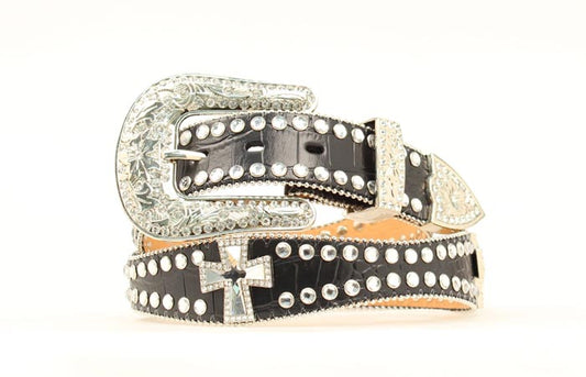 Nocona Rhinestone Studded Cross Concho Belt - Crazy House Western Wear