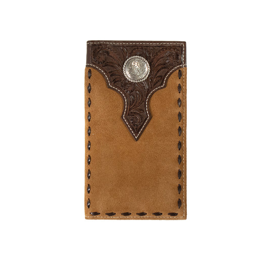Men's Nocona Tan Rodeo Style Roughout Body Wallet N500045808 - Crazy House Western Wear