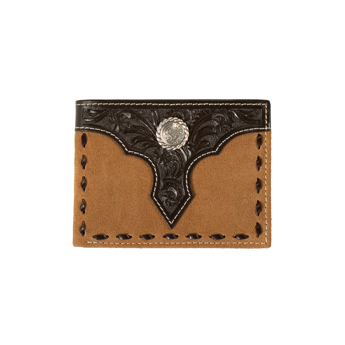 Men's Nocona Tan Bifold Style Roughout Body Wallet N500046108 - Crazy House Western Wear