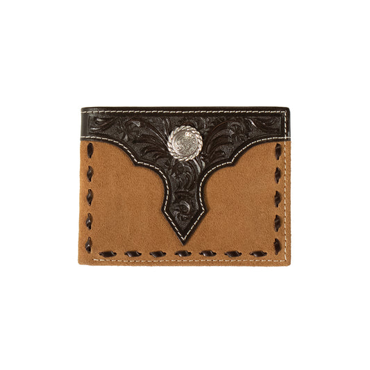 Men's Nocona Tan Bifold Style Roughout Body Wallet N500046108 - Crazy House Western Wear