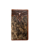 Nocona Men's Rodeo Style Wallet with Longhorn Overlay 