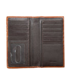 Nocona Men's Rodeo Style Wallet with Longhorn Overlay 