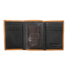Men's Nocona Tan Bifold Calf Hair and Tooled Leather Overlay Wallet N500048908 - Crazy House Western Wear