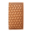 Nocona Men's Tan Basket Weave Engraved Wallet 
