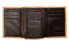 Nocona Men's Tan Basket Weave Embossed Trifold Wallet 