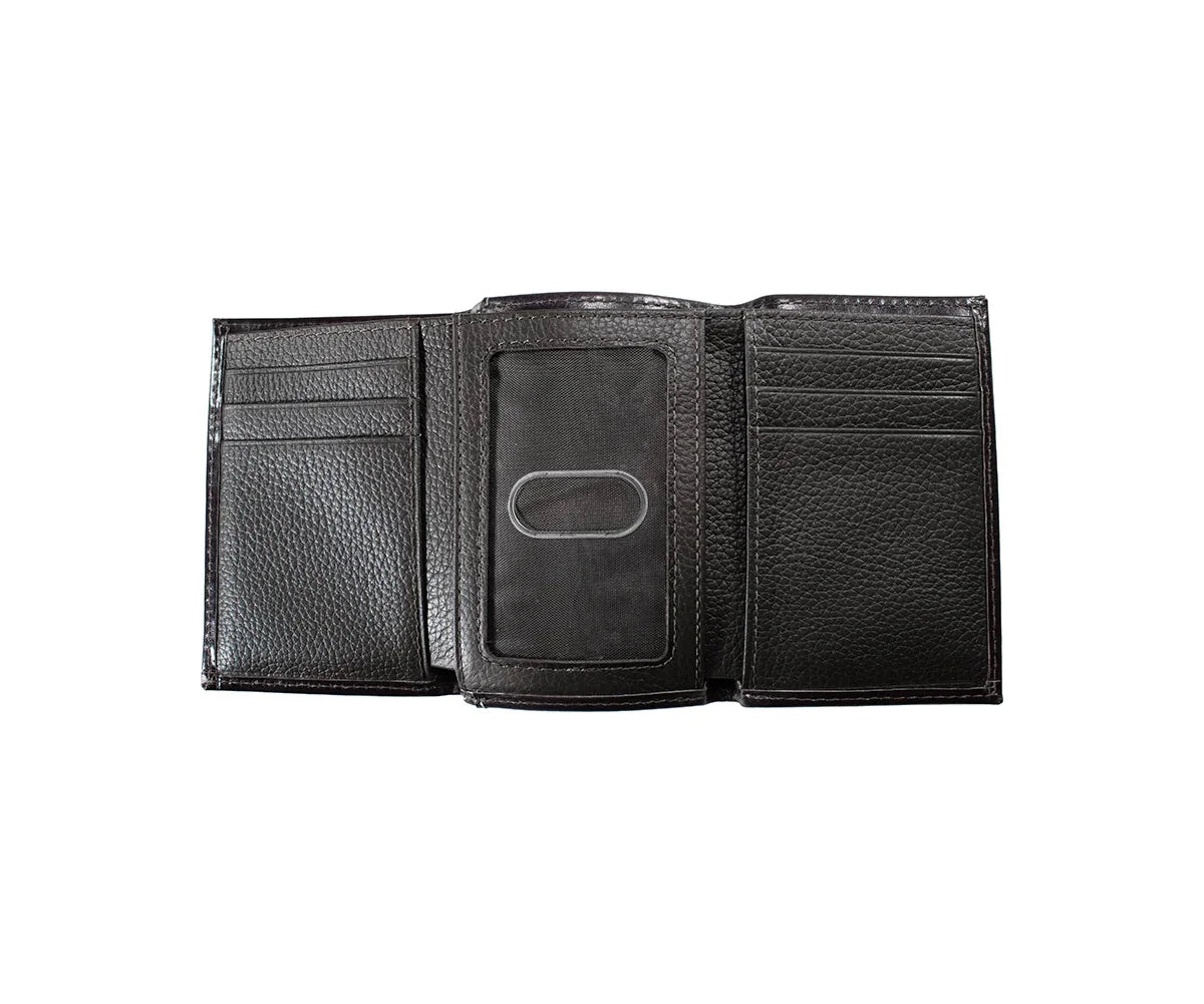 Nocona Men's Floral Tooled Trifold Wallet 