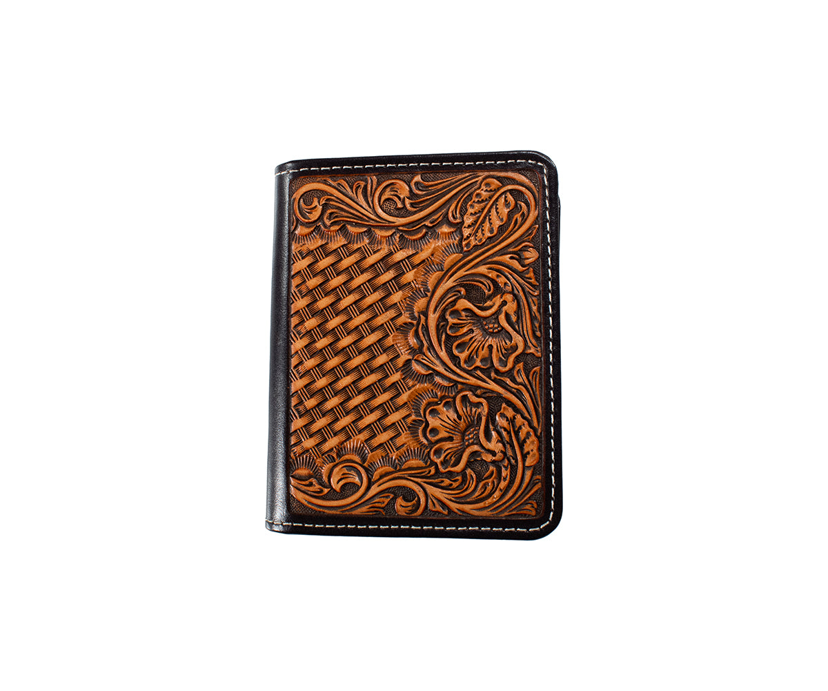 Nocona Men's Bifold Basket Weave Wallet 