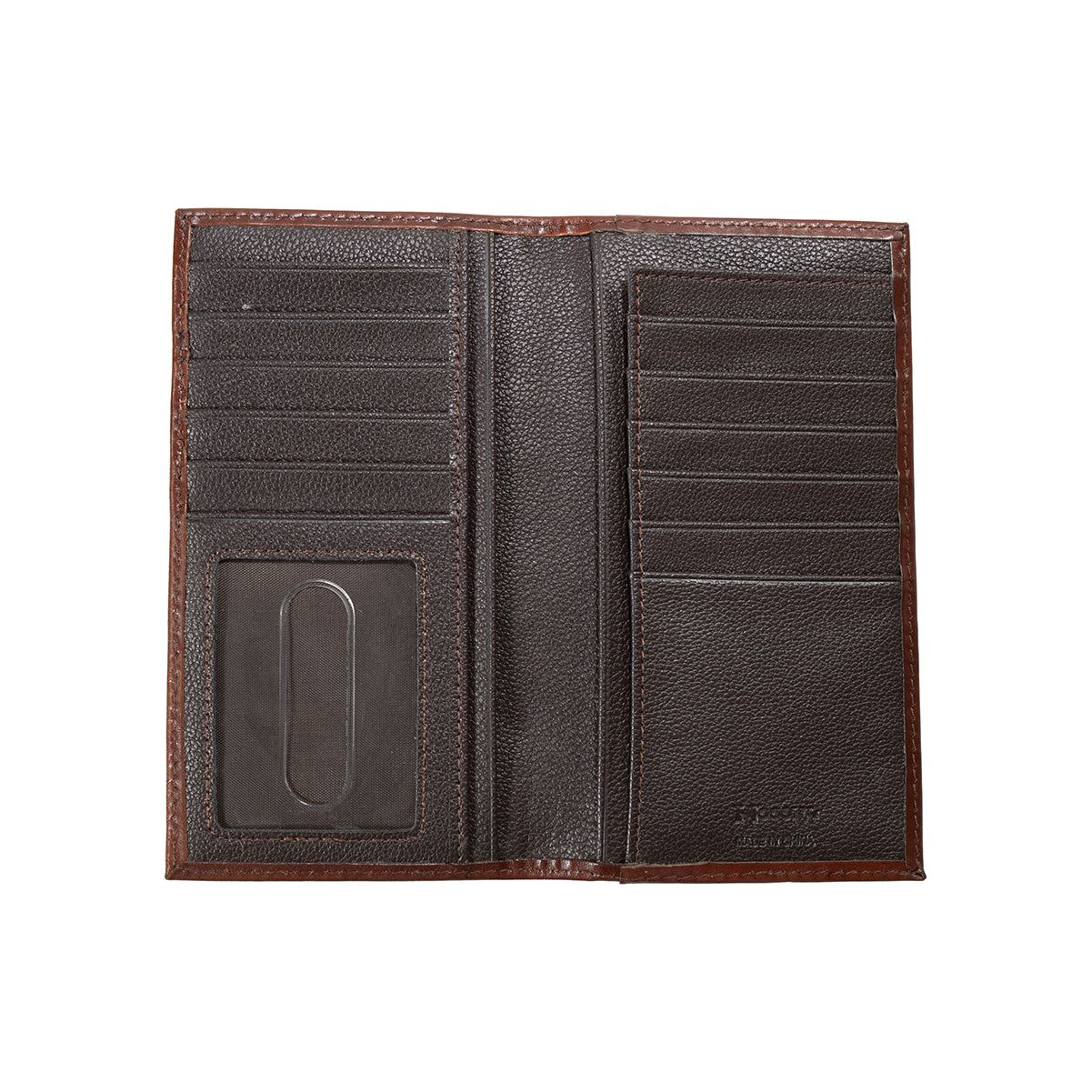 Men's Nocona Leather Bifold Wallet with Cream Underlay N5410108 - Crazy House Western Wear