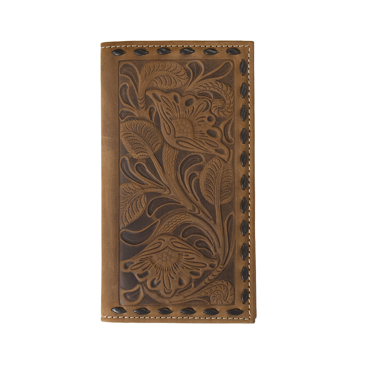 Men's Nocona Rodeo Style Tooled Leather Wallet N5415302 - Crazy House Western Wear