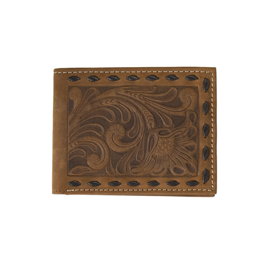 Men's Nocona Bifold Wallet with Tooled Leather N5415502 - Crazy House Western Wear