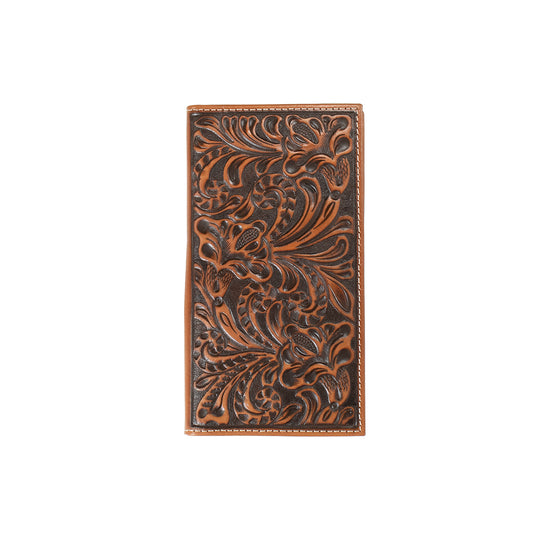 Men's Nocona Tooled Leather Wallet N5416844 - Crazy House Western Wear