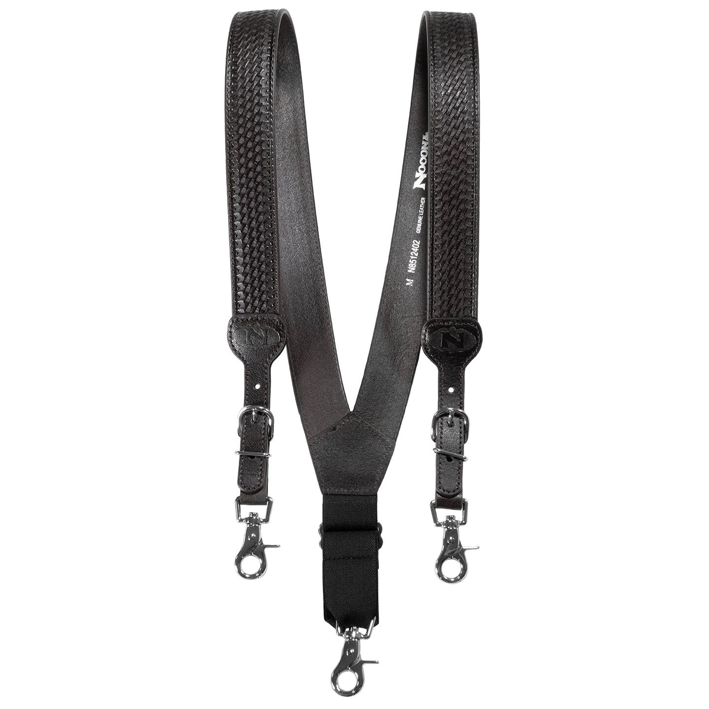 Men's Nocona Brown Leather Tooled Suspenders N8512402