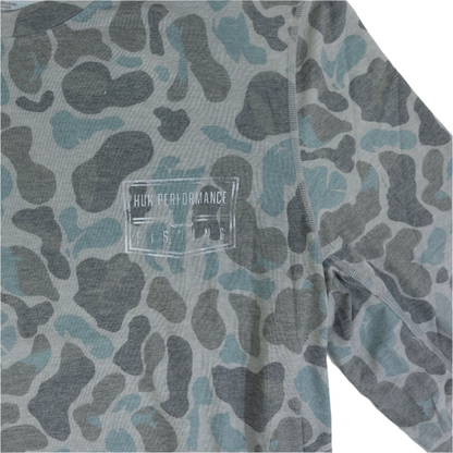 Men's Huk Long Sleeve Blue Camo Shirt H1200716-013