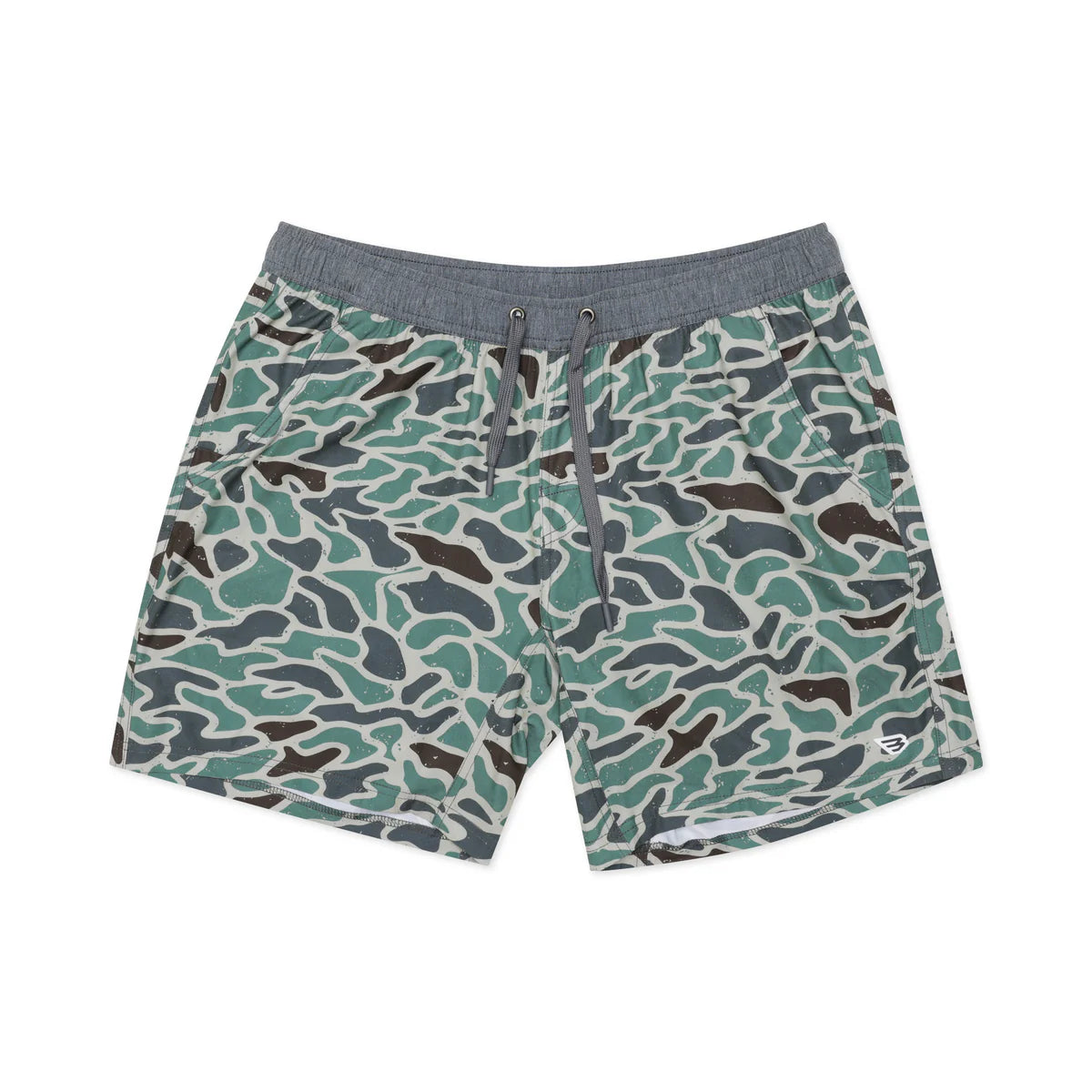 Men's Burlebo Athletic Short - Retro Duck Camo - Grey Liner AS-RDC